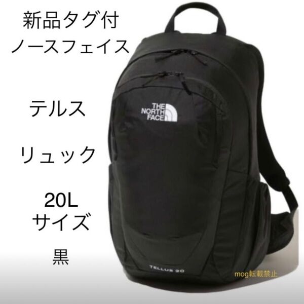 THE NORTH FACE 新品タグ付【テルス 黒 20L】ザノースフェイス リュック レインカバー付