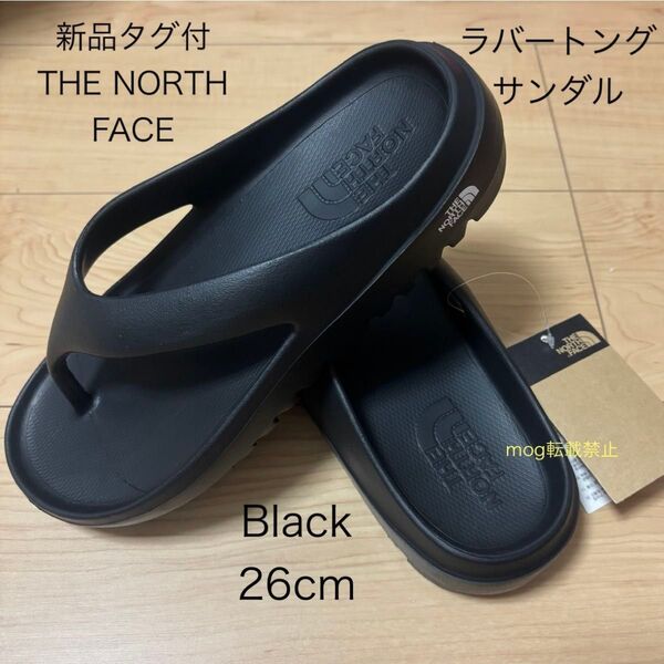 THE NORTH FACE 新品タグ付★ノースフェイス ラバー サンダル 黒 26cm 日本未発売