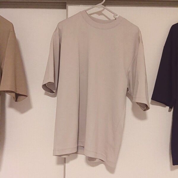 新品UNIQLO エアリズムコットンオーバーサイズT 02 LIGHT GRAY 男女兼用M