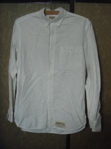 2006LEBAC by UNITED BAMBOO United Bamboo B/D кнопка down WHITE белый кошка глаз кнопка вставка есть WORK рубашка work shirt 