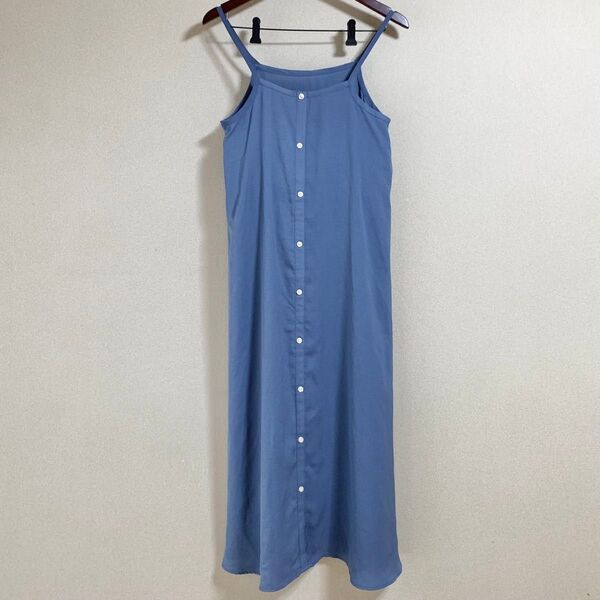 Samansa Mos2 blue 2wayキャミワンピース サマンサモスモス ドレス ワンピース ブルー フリーサイズ