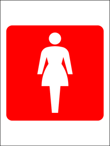  легкий табличка [ женщина туалет ] средний размер * наружный возможно 