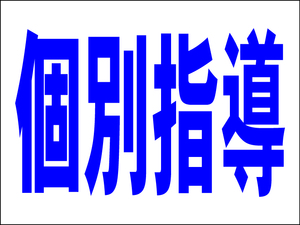 お手軽看板「個別指導（紺）」中判・屋外可