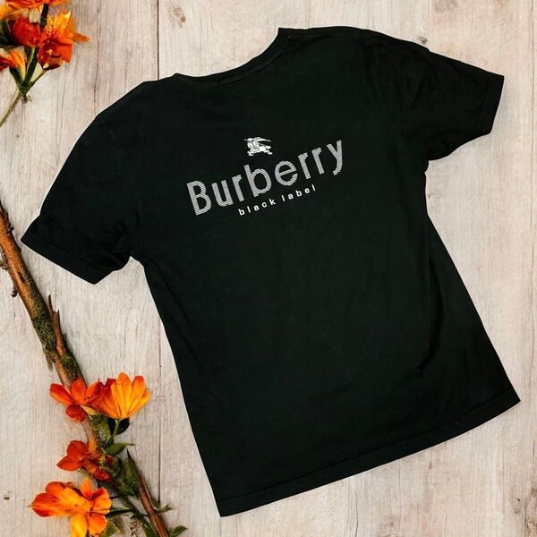 ★ Burberry BLACK LABEL ★ ブラック Tシャツ バーバリー ホース 日本製 三陽商会