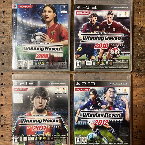 PS3 ソフトまとめ4本セット ウイニングイレブン2009 、 2010 、 2011 、 2012