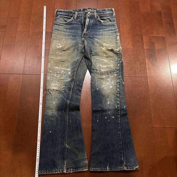 vintage Levi'sビンテージリーバイスTALON ZIPタロン42 オレンジタグBIGEブーツカット ダメージ ペイント