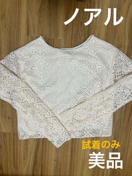 NOAHL 透かし編み ニット プルオーバー トップス 長袖 フリーサイズ 試着のみ美品 未使用に近い