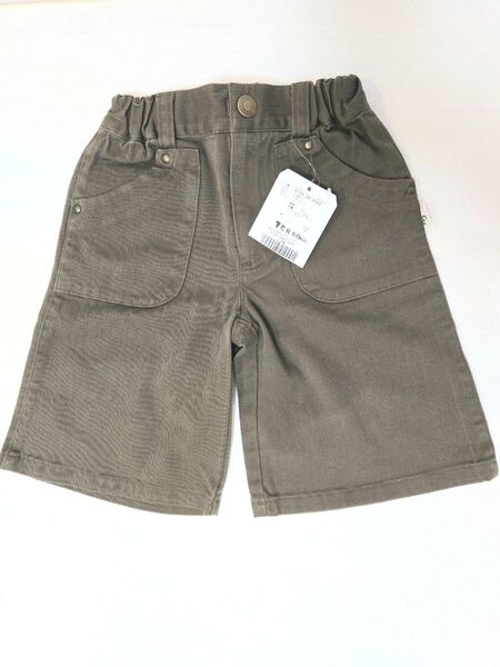 子供 キッズ 七分丈 7分丈 ハーフパンツ ショートパンツ デニム パンツ カーキ ボトムス ベージュ ズボン 半ズボン