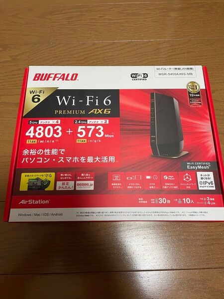 バッファロー Wi-Fiルーター 無線LAN WSR-5400AX6S-MB 中古品 送料無料