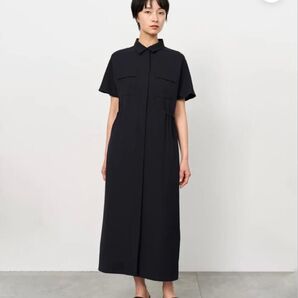 美品 SOEJU ソージュ ロングシャツワンピース ネイビー フリー