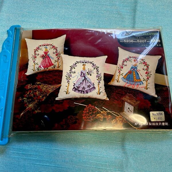 オリムパス クッション 尾上雅野 クロスステッチ刺繍キット レトロ