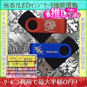 +ヘアバンド1個(お得)+新品 USBメモリ 8GB×2個《№31》