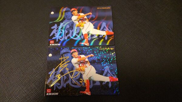 プロ野球チップス カルビー 2015 広島カープ 菊池 サインカード