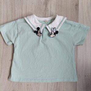 Littc リトシー 半袖 Tシャツ ディズニー ミッキー ミニー セーラー襟 90 しまむら バースデイ