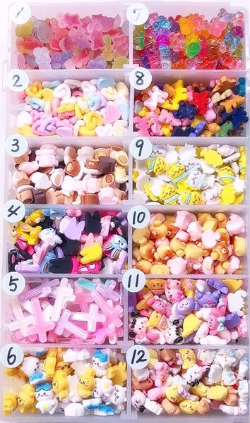 1回200円・掬い・ミニデコパーツ・ハンドメイドデコレーションホイップデコ・組み合わせ自由