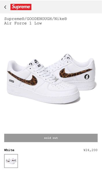 Supreme/GOODENOUGH/Nike Air Force 1Low