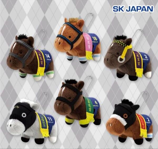 サラブレッドコレクション ぷちマスコットボールチェーン2 全6種セット 馬 競馬 名馬 キーホルダー ぬいぐるみ