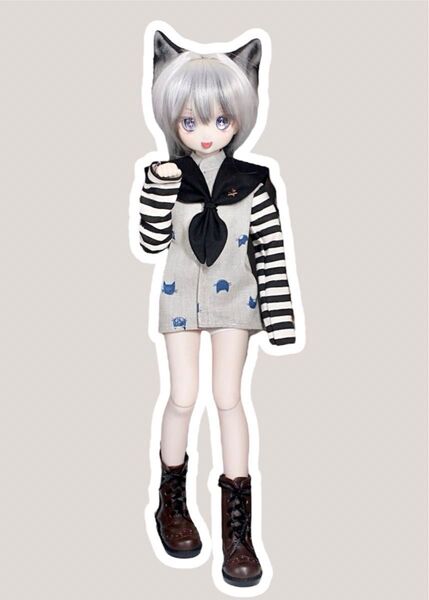 セーラーシャツ グレー MDD 1/4 KUMAKO アウトフィット