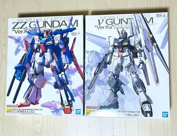 未組立 MG 1/100 ダブルゼータガンダム Ver.Ka νガンダム Ver.ka ガンプラ バンダイ 2個 セット