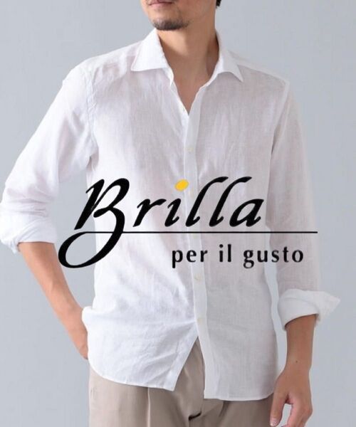 Brilla per il gusto/ブリッラペルイルグスト/リネンカッタウェイシャツ/ホワイト/M