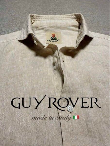 GUY ROVER/ギローバー/リネンカッタウェイシャツ/ベージュ/イタリア製