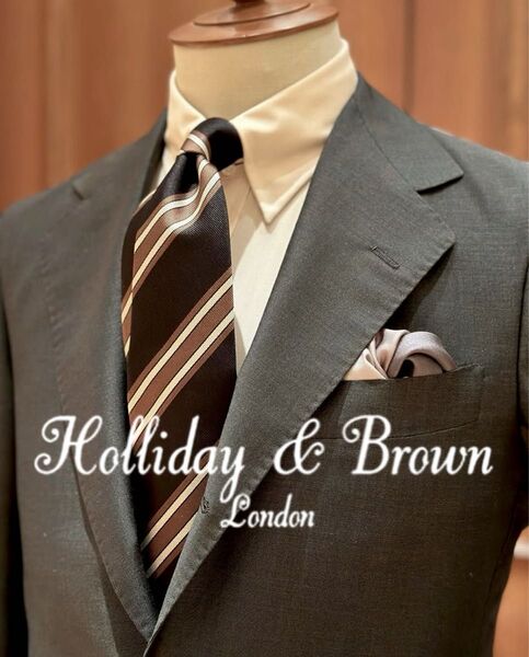 【新品】Holliday & Brown/ホリデー&ブラウン/レジメンタル/チャコールブラック