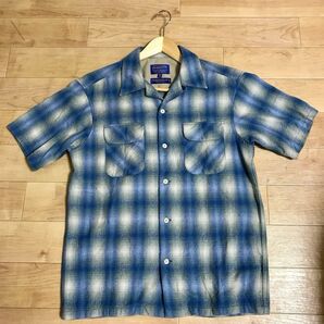 PENDLETON ボードシャツ M ゴールデンサイズ チェック シャツ ペンドルトン 古着 半袖 ウール 半袖シャツ