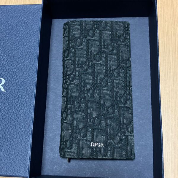 DIOR バーティカルロングウォレット ジャガード オブリーク トロッター ディオール 長財布 現行品