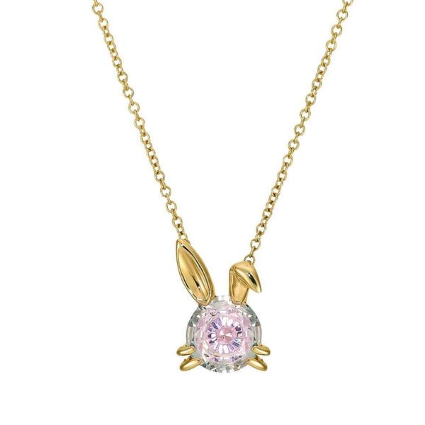 新品未使用品 star jewelry ラビットモチーフ ネックレス ジルコニア