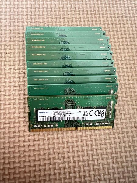 ノート用メモリ 8GB/PC4-3200AA×10枚 動作品 Samsung