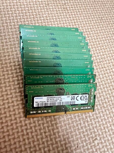 ノート用メモリ 8GB/PC4-3200AA×10枚 動作品 Samsung