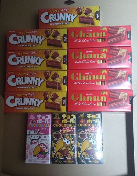 【12個】ロッテ クランキーチョコレート ガーナチョコレート スリムパック チョコボール