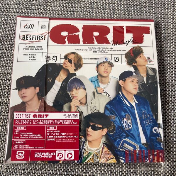 MV盤 (初回仕様) 紙ジャケット BE:FIRST CD+DVD/GRIT