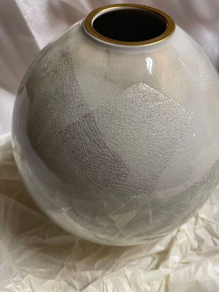 花瓶 花生 青嵐 ホワイト 白 箱付き