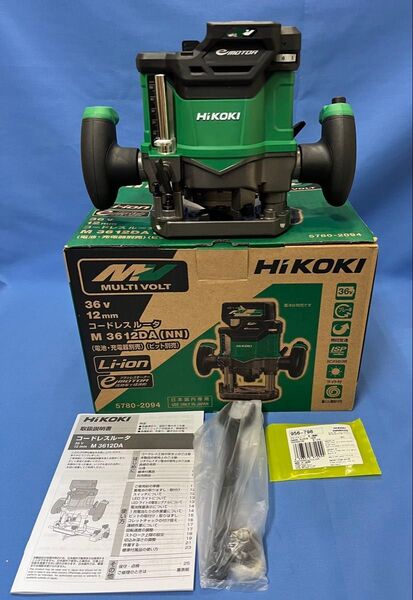 未使用HiKOKIコードレスルータ M3612DA NN別売6ミリチャックスリーブ付
