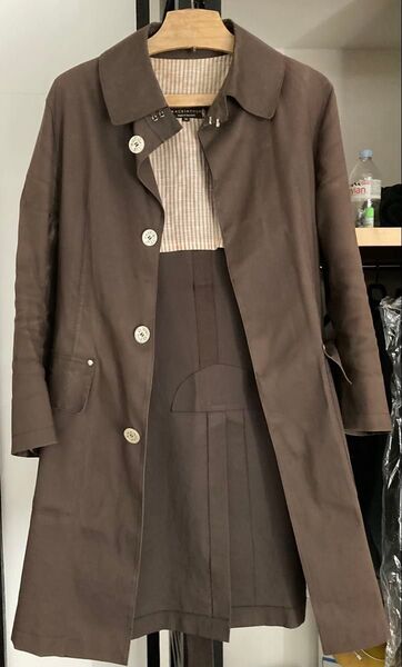 マッキントッシュ メンズ ステンカラー コート ブラウン エディフィス 別注! Made In Scottland ゴム引き