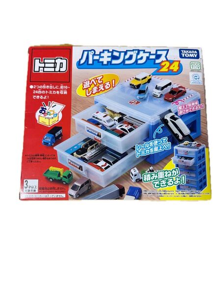 【新品・未使用】タカラトミー トミカ パーキングケース24 台収納|スタッキング対応モデル|収納&遊び兼用ケース