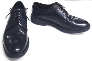 LANVIN COLLECTION ： 青/黒 ムラペイント レザー シューズ （ ランバン 靴 革靴 プレーントゥ LANVIN COLLECTION leather shoes