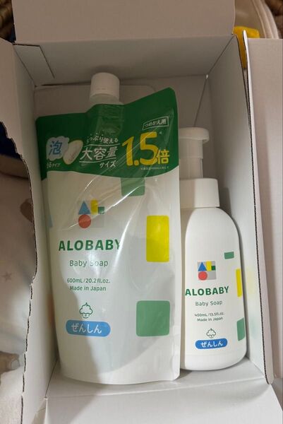 ALOBABY アロベビー ぜんしん 泡ソープ 600ml 空ポンプボトル セット
