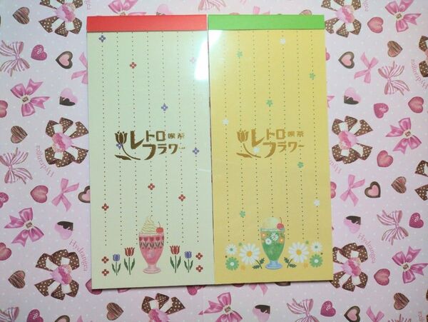 セリア キャンドゥ ダイソー一筆箋 25P レトロフラワー2種類