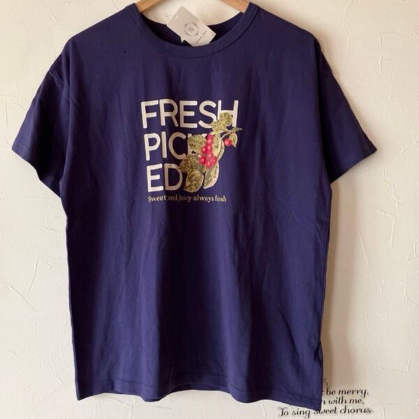 ロゴプリントtシャツ 半袖 サマンサモスモス SM2 半袖Tシャツ クルーネック 半袖Tシャツ フルーツt