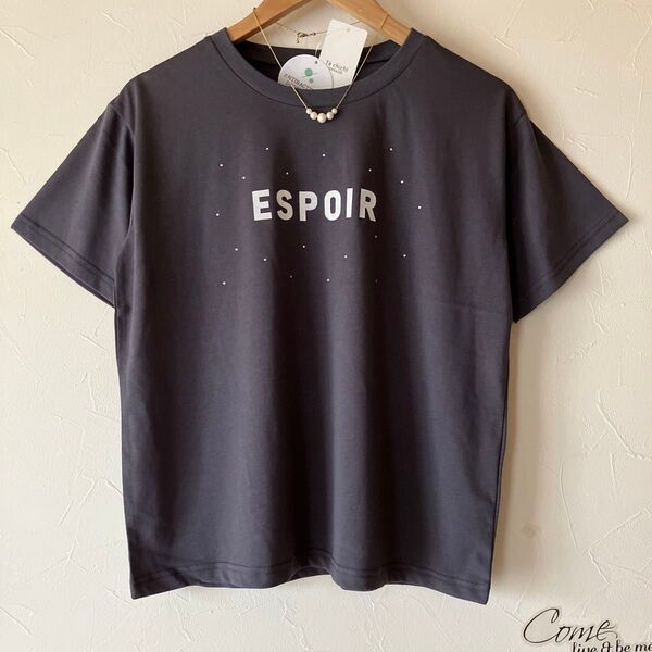 テチチテラス ロゴtシャツ ラインストーンtシャツ 半袖 Tシャツ