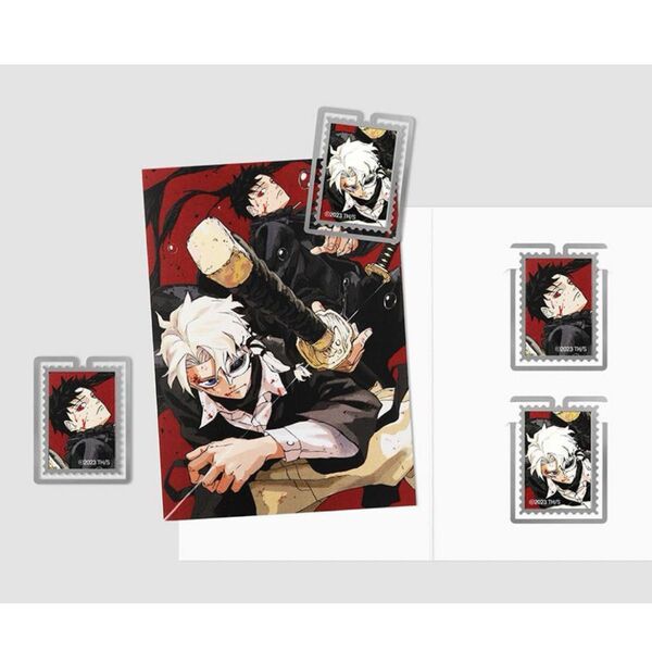 韓国 カグラバチ イラスト ブッククリップ 新品 非売品 特典 韓国版 有償特典 クリップ 六平千鉱 漣伯理 グッズ