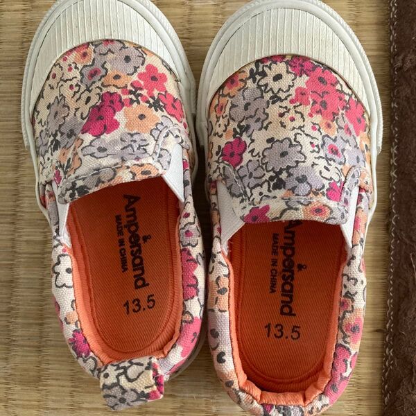 Ampersand 子供靴 スニーカー 13.5cm 花柄