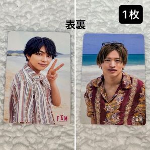 timelesz FAM 初回限定盤Aトレカ【佐藤勝利・猪俣周杜ver.】1枚