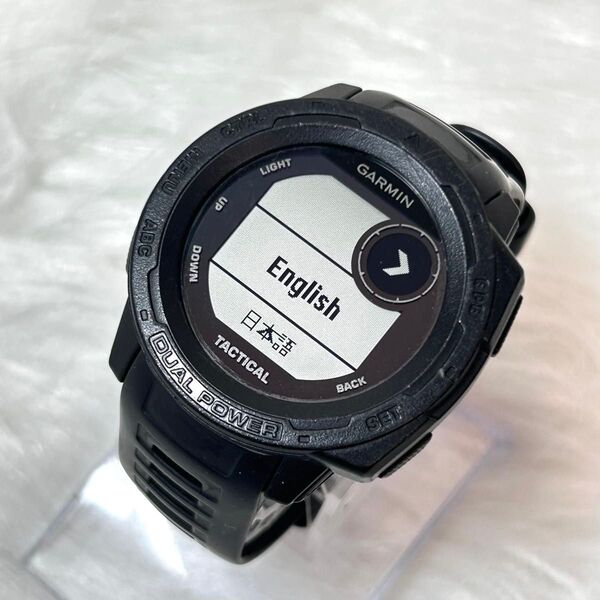 GARMIN INSTINCT DUAL POWER ブラック スマートウォッチ