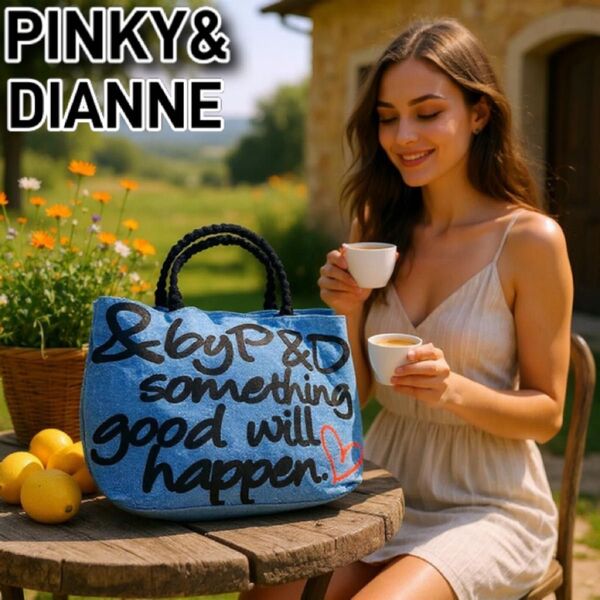 未使用●PINKY&DIANNE●ピンキー&ダイアン●デニム●トートバッグ●A4サイズ●ピンダイ●ブルー●メンズ●レディース●