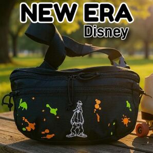 NEW ERA●ディズニー●ボディバッグ●グーフィー●ニューエラ●ペイント●ウェストバッグ●メンズ●レディース●コラボ●ネオン●