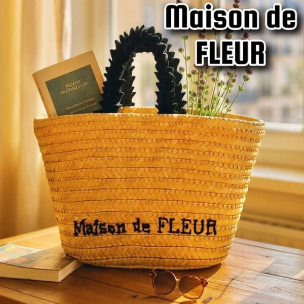 可愛いカゴバッグ●Maison de FLEUR●メゾンドフルール●フリル●ギンガムチェック●レディース●かごバッグ●ハンドバッグ