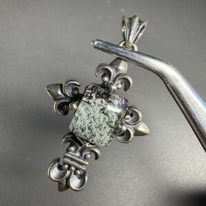 コレクション級!ガーデンクォーツ(チョコミント色)神秘的世界観925銀ペンダント